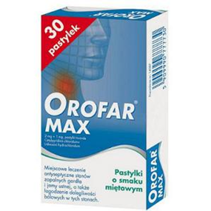 Orofar MAX pastylki 30 szt.