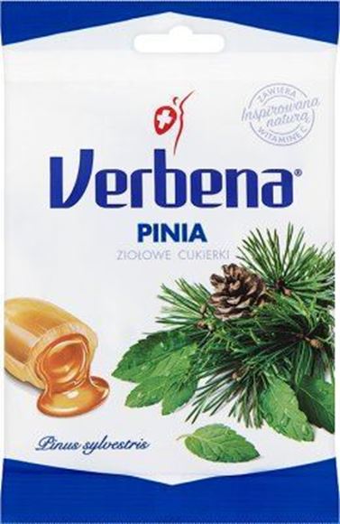 Obrazek Cukierki ziołowe VERBENA PINIA z witaminą C, 60g