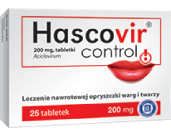 Obrazek Hascovir Control 0,2 g 25 tabletek