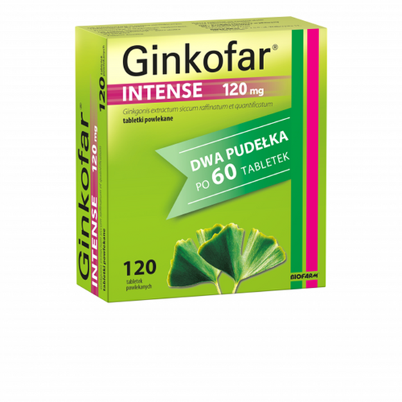 Obrazek Ginkofar Intense 120mg 60 tabletek