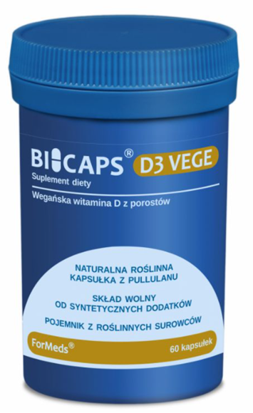 Obrazek BICAPS D3 VEGE 60 kapsułek