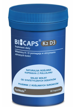 Obrazek BICAPS K2 D3 60 kapsułek