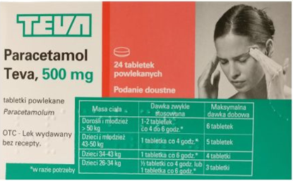 Obrazek Paracetamol Teva 500mg 24 tabletki