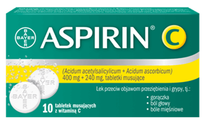 Obrazek Aspirin C 10 tabletek musujących (import)