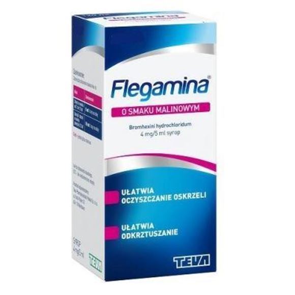 Obrazek Flegamina malina 4mg/5ml 200 ml.