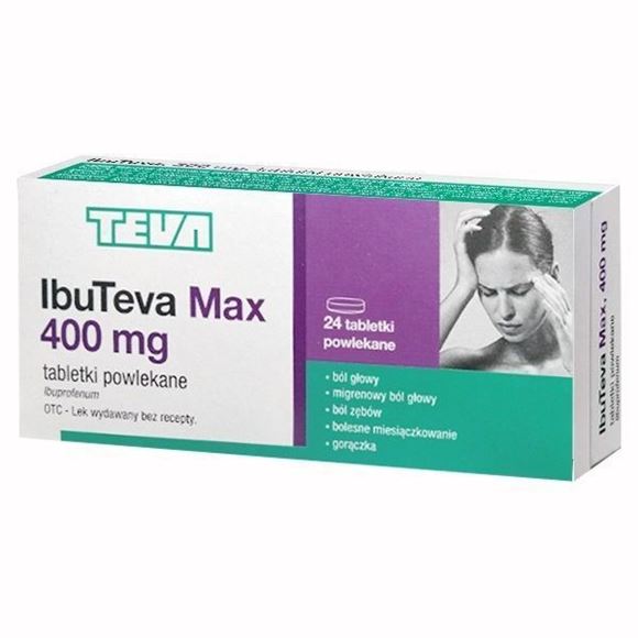 Obrazek IbuTeva Max 400mg 12 tabletek