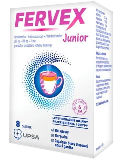 Obrazek Fervex Junior 8 saszetek