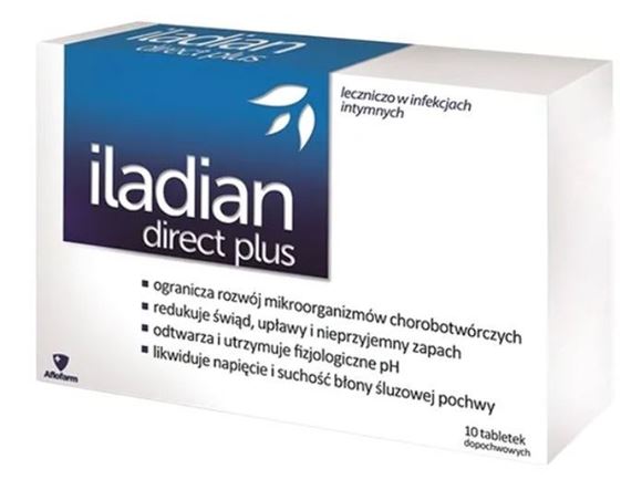 Obrazek Iladian direct plus 10 kapsułek dopochwowych