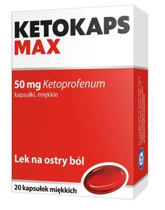 Obrazek Ketokaps Max 50mg 20 kapsułek