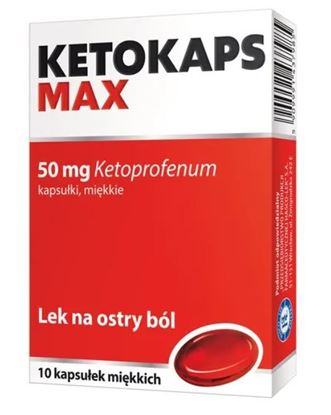 Obrazek Ketokaps Max 50 mg 10 kapsułek