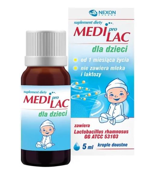 Obrazek Mediprolac dla dzieci krople 5 ml