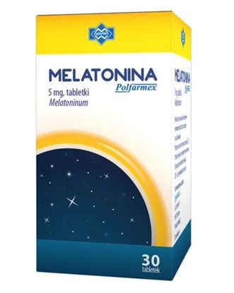 Obrazek Melatonina 5 mg 30 tabletek( Polfarmex)