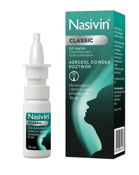 Obrazek Nasivin CLASSIC 0.05% aerozol do nosa 10 ML